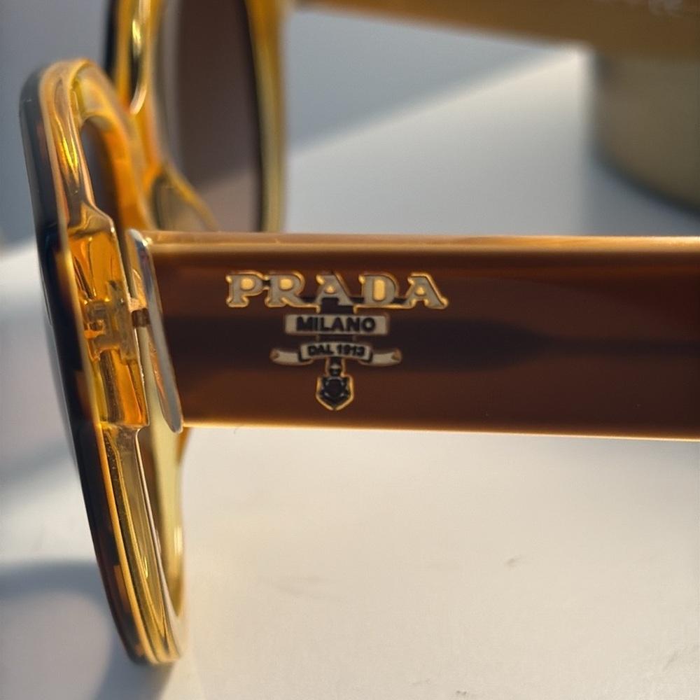 Prada Brown Tortoiseshell Cat Eye Sunglasses (Gradient Lens) - Picture 3 of 7